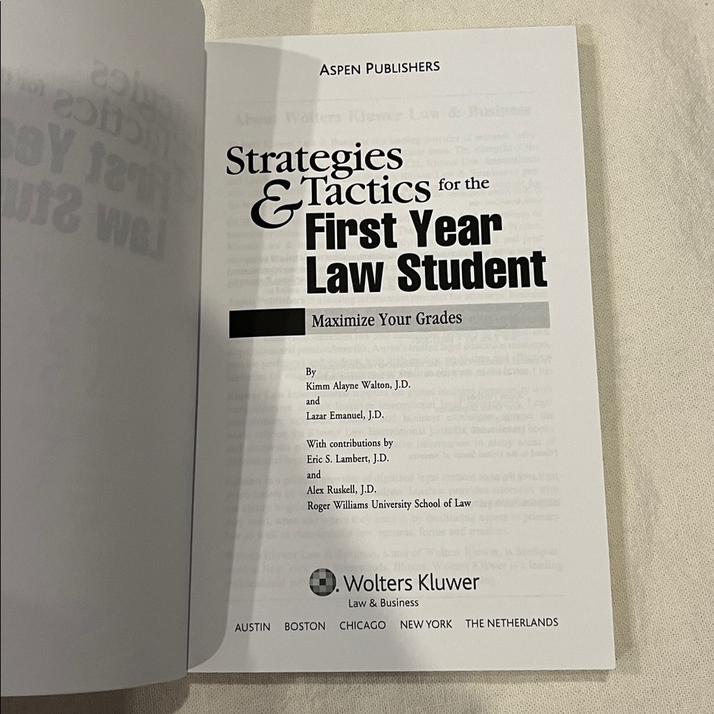 Strategies & Tactics for the First Year Law Student Book - Picture 10 of 16